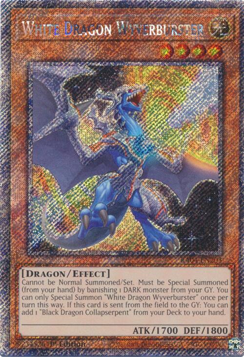 White Dragon Wyverburster [RA04-EN203] Platinum Secret Rare | Black Swamp Games