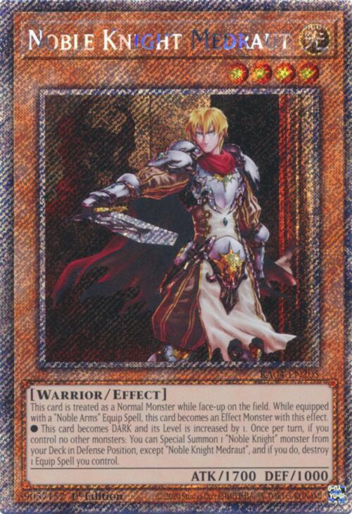 Noble Knight Medraut [RA04-EN205] Platinum Secret Rare | Black Swamp Games