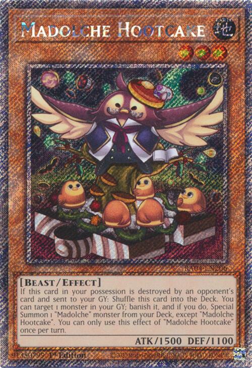 Madolche Hootcake [RA04-EN206] Platinum Secret Rare | Black Swamp Games