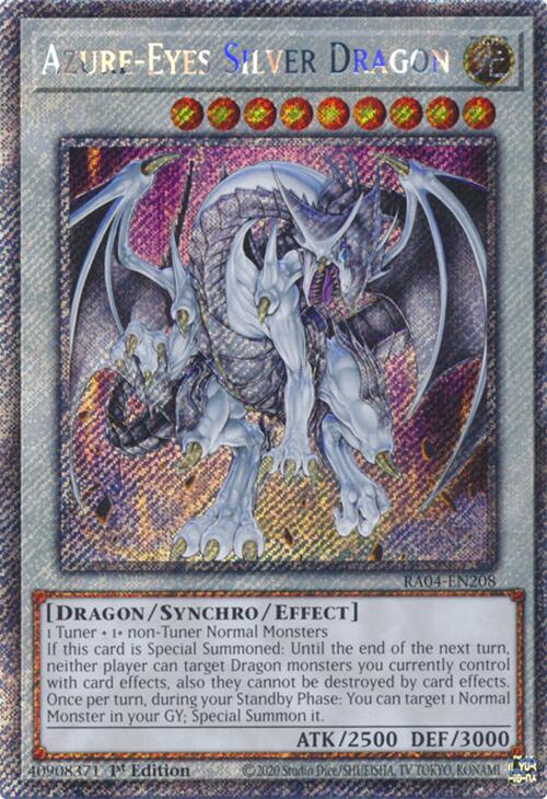 Azure-Eyes Silver Dragon [RA04-EN208] Platinum Secret Rare | Black Swamp Games