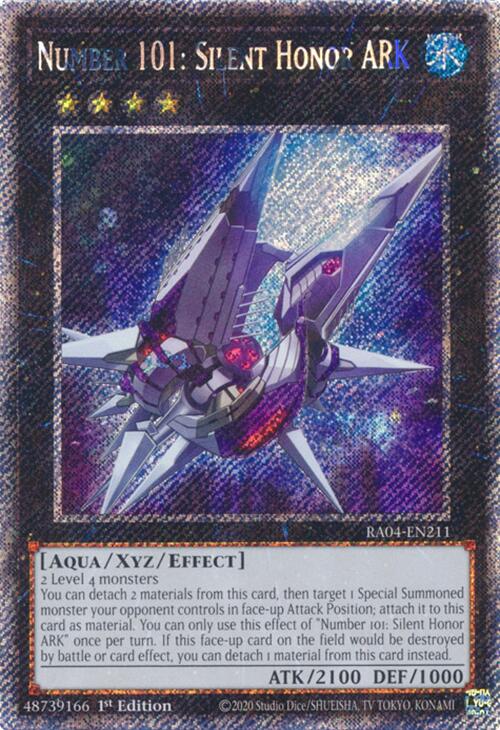 Number 101: Silent Honor ARK [RA04-EN211] Platinum Secret Rare | Black Swamp Games