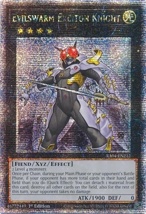Evilswarm Exciton Knight [RA04-EN212] Quarter Century Secret Rare | Black Swamp Games