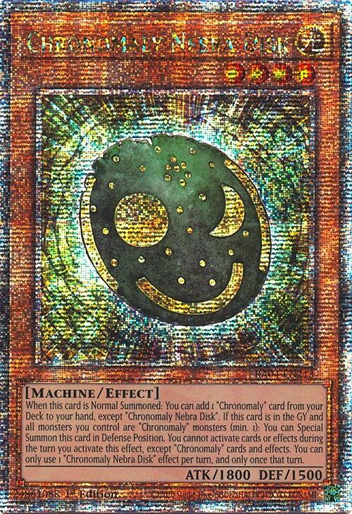 Chronomaly Nebra Disk [RA04-EN213] Quarter Century Secret Rare | Black Swamp Games