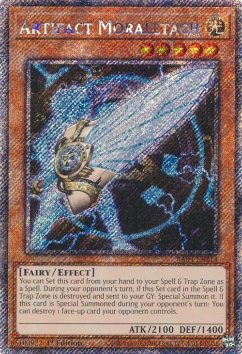 Artifact Moralltach [RA04-EN214] Platinum Secret Rare | Black Swamp Games