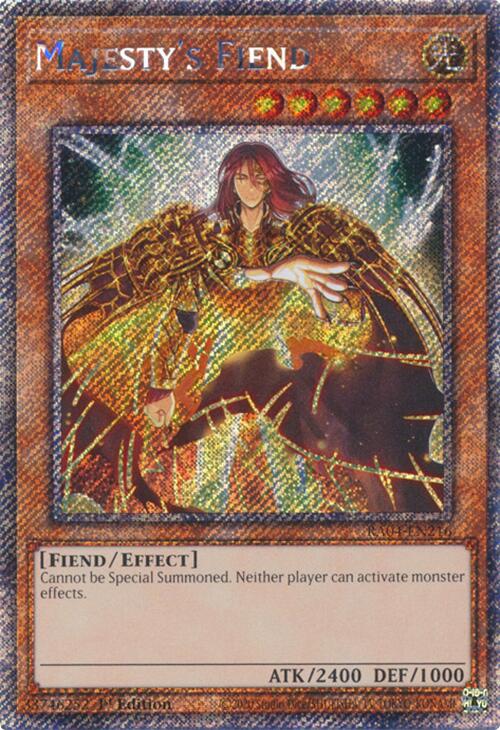 Majesty's Fiend [RA04-EN216] Platinum Secret Rare | Black Swamp Games