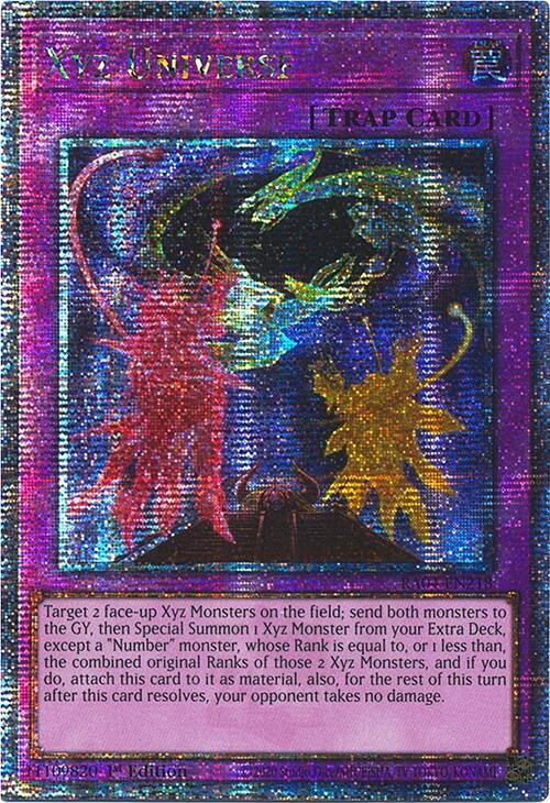 Xyz Universe [RA04-EN218] Quarter Century Secret Rare | Black Swamp Games