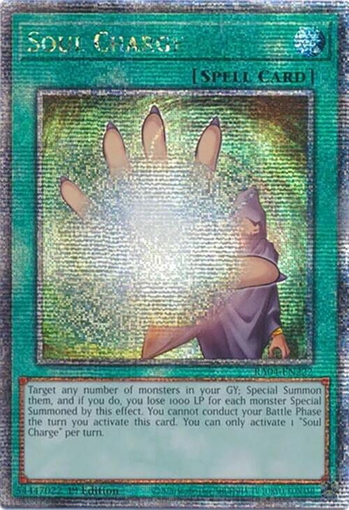 Soul Charge [RA04-EN222] Quarter Century Secret Rare | Black Swamp Games