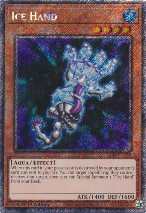 Ice Hand [RA04-EN225] Platinum Secret Rare | Black Swamp Games