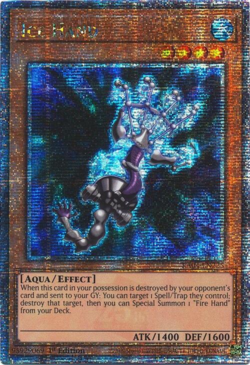 Ice Hand [RA04-EN225] Quarter Century Secret Rare | Black Swamp Games