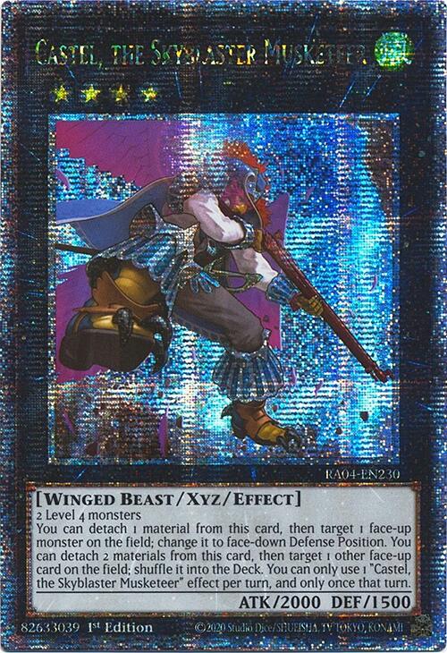 Castel, the Skyblaster Musketeer [RA04-EN230] Quarter Century Secret Rare | Black Swamp Games