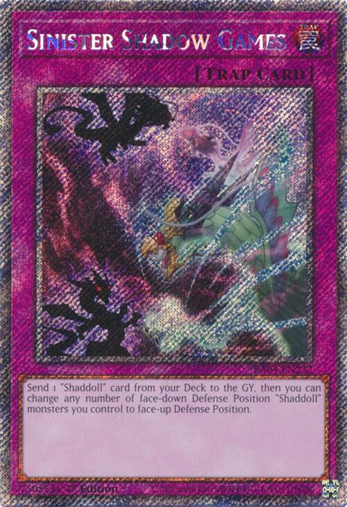 Sinister Shadow Games [RA04-EN232] Platinum Secret Rare | Black Swamp Games