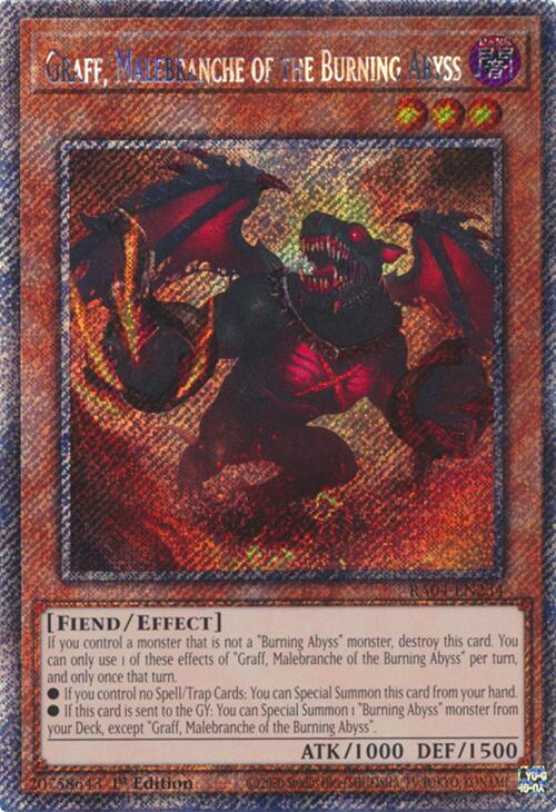 Graff, Malebranche of the Burning Abyss [RA04-EN234] Platinum Secret Rare | Black Swamp Games
