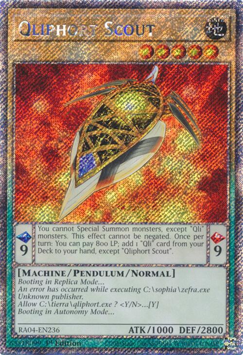 Qliphort Scout [RA04-EN236] Platinum Secret Rare | Black Swamp Games