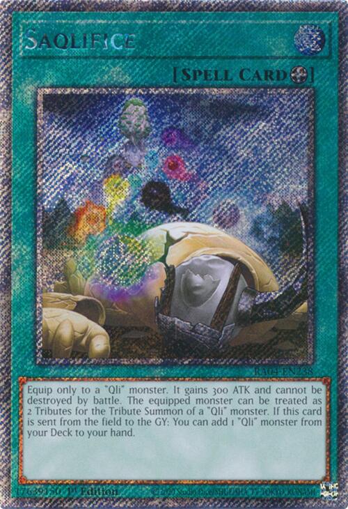 Saqlifice [RA04-EN238] Platinum Secret Rare | Black Swamp Games
