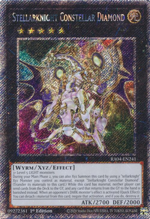 Stellarknight Constellar Diamond [RA04-EN241] Platinum Secret Rare | Black Swamp Games