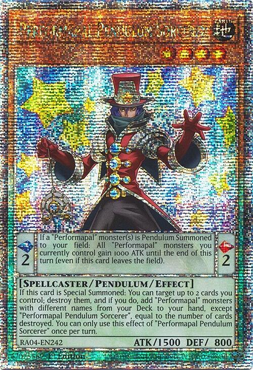 Performapal Pendulum Sorcerer [RA04-EN242] Quarter Century Secret Rare | Black Swamp Games