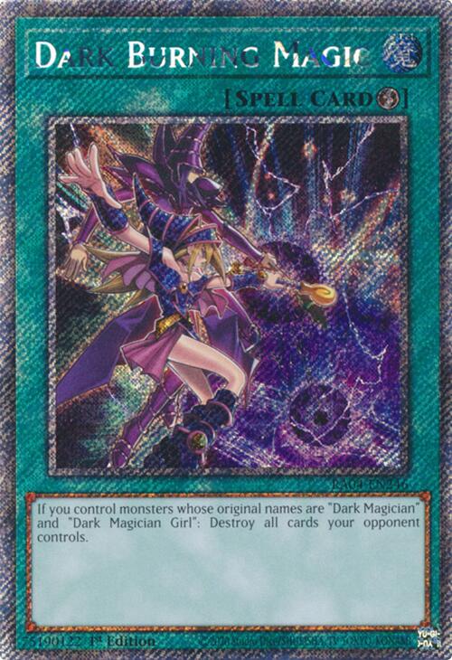 Dark Burning Magic [RA04-EN246] Platinum Secret Rare | Black Swamp Games