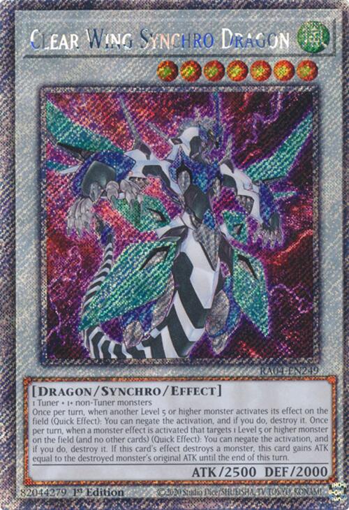 Clear Wing Synchro Dragon [RA04-EN249] Platinum Secret Rare | Black Swamp Games