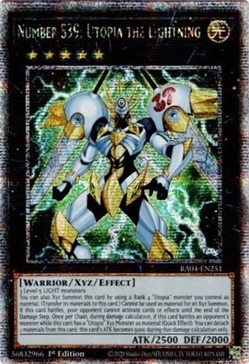 Number S39: Utopia the Lightning [RA04-EN251] Quarter Century Secret Rare | Black Swamp Games