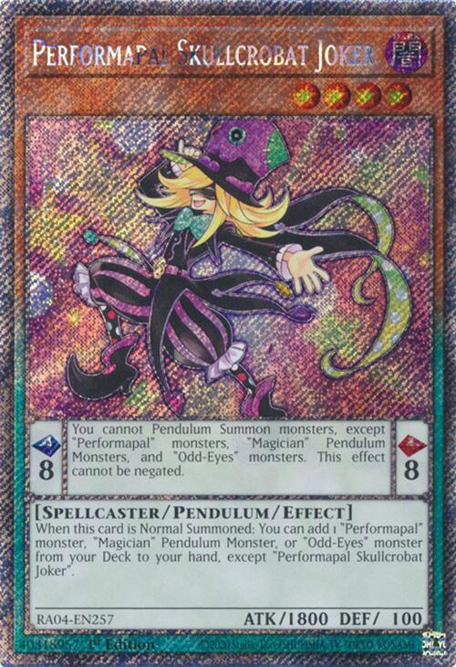 Performapal Skullcrobat Joker [RA04-EN257] Platinum Secret Rare | Black Swamp Games