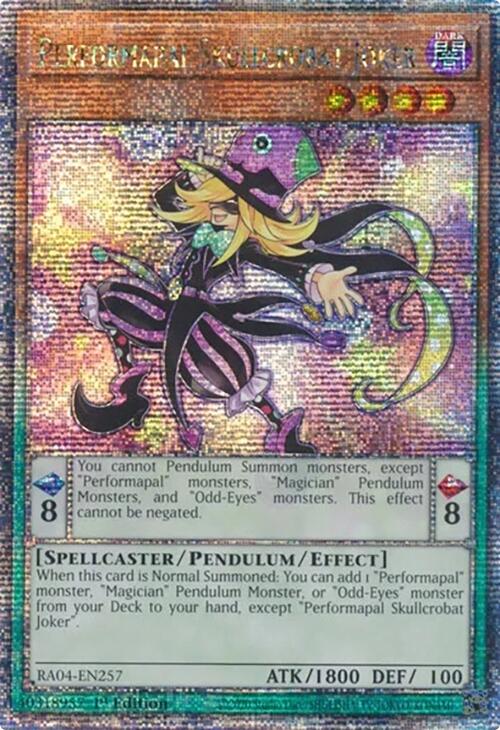 Performapal Skullcrobat Joker [RA04-EN257] Quarter Century Secret Rare | Black Swamp Games