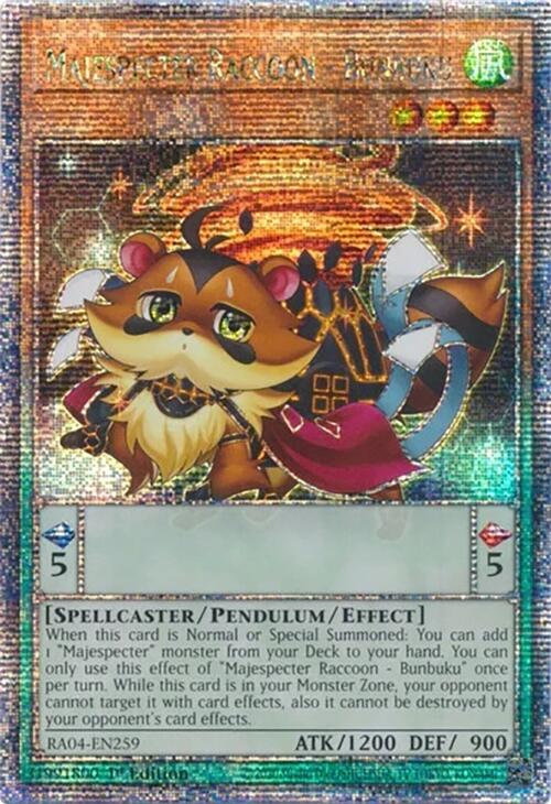 Majespecter Raccoon - Bunbuku [RA04-EN259] Quarter Century Secret Rare | Black Swamp Games