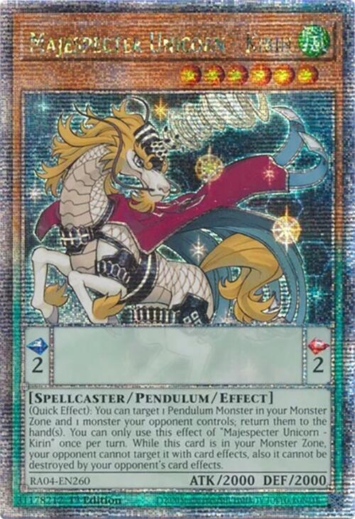 Majespecter Unicorn - Kirin [RA04-EN260] Quarter Century Secret Rare | Black Swamp Games