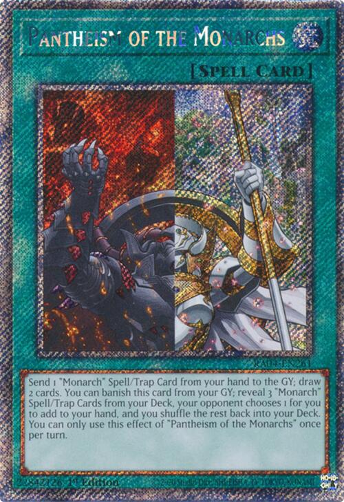 Pantheism of the Monarchs [RA04-EN261] Platinum Secret Rare | Black Swamp Games