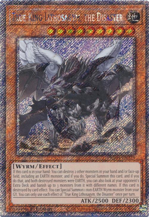 True King Lithosagym, the Disaster [RA04-EN275] Platinum Secret Rare | Black Swamp Games