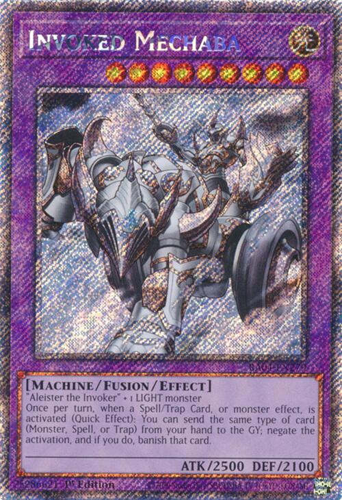 Invoked Mechaba [RA04-EN279] Platinum Secret Rare | Black Swamp Games