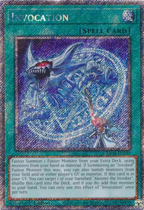 Invocation [RA04-EN281] Platinum Secret Rare | Black Swamp Games