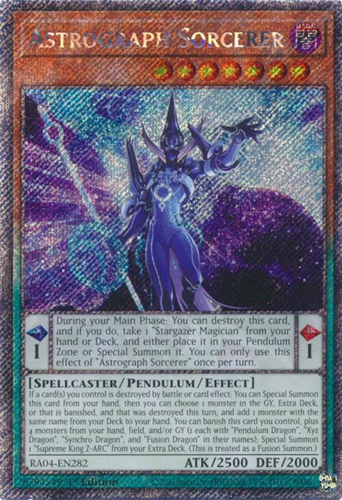 Astrograph Sorcerer [RA04-EN282] Platinum Secret Rare | Black Swamp Games