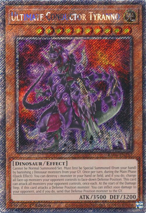 Ultimate Conductor Tyranno [RA04-EN287] Platinum Secret Rare | Black Swamp Games
