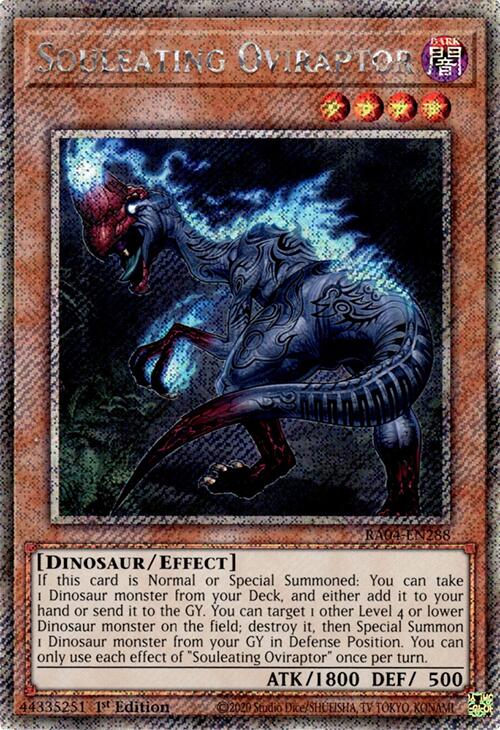 Souleating Oviraptor [RA04-EN288] Platinum Secret Rare | Black Swamp Games