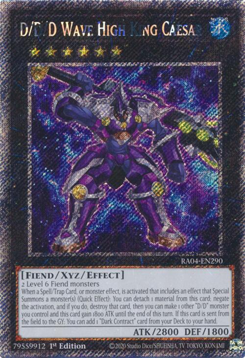 D/D/D Wave High King Caesar [RA04-EN290] Platinum Secret Rare | Black Swamp Games