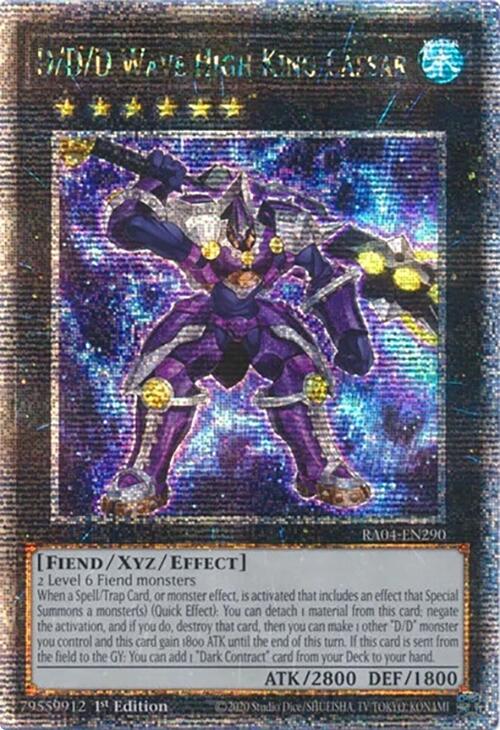 D/D/D Wave High King Caesar [RA04-EN290] Quarter Century Secret Rare | Black Swamp Games