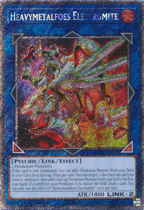 Heavymetalfoes Electrumite [RA04-EN292] Platinum Secret Rare | Black Swamp Games