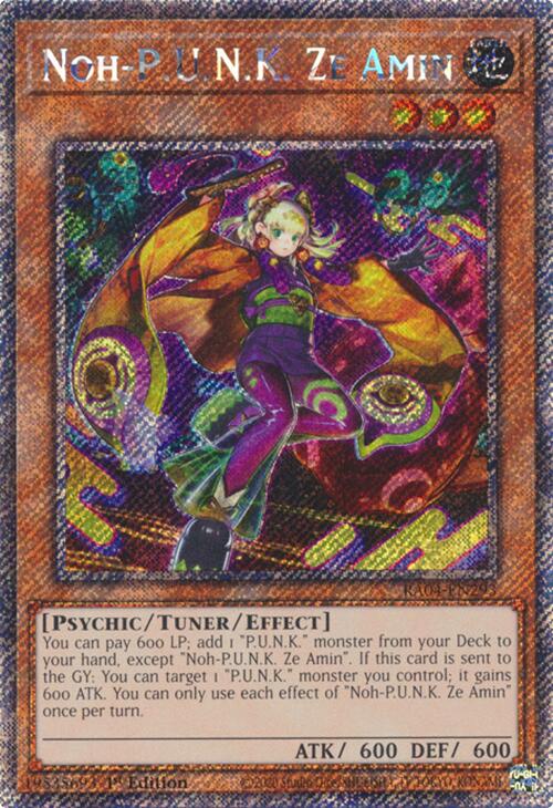 Noh-P.U.N.K. Ze Amin [RA04-EN293] Platinum Secret Rare | Black Swamp Games