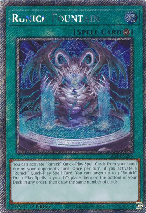 Runick Fountain [RA04-EN296] Platinum Secret Rare | Black Swamp Games