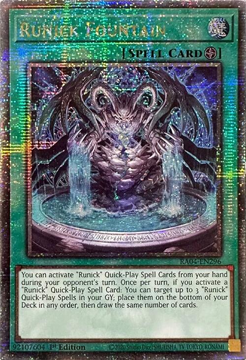 Runick Fountain [RA04-EN296] Quarter Century Secret Rare | Black Swamp Games