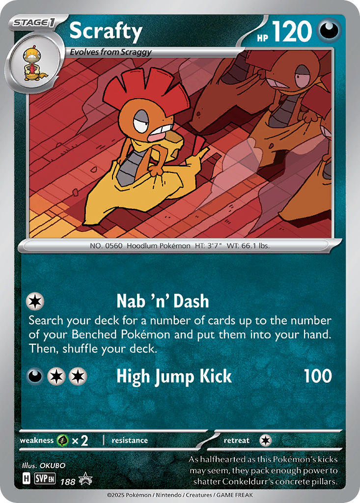 Scrafty (188) [Scarlet & Violet: Black Star Promos] | Black Swamp Games