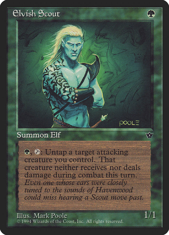 Elvish Scout (Mark Poole) [Fallen Empires] | Black Swamp Games
