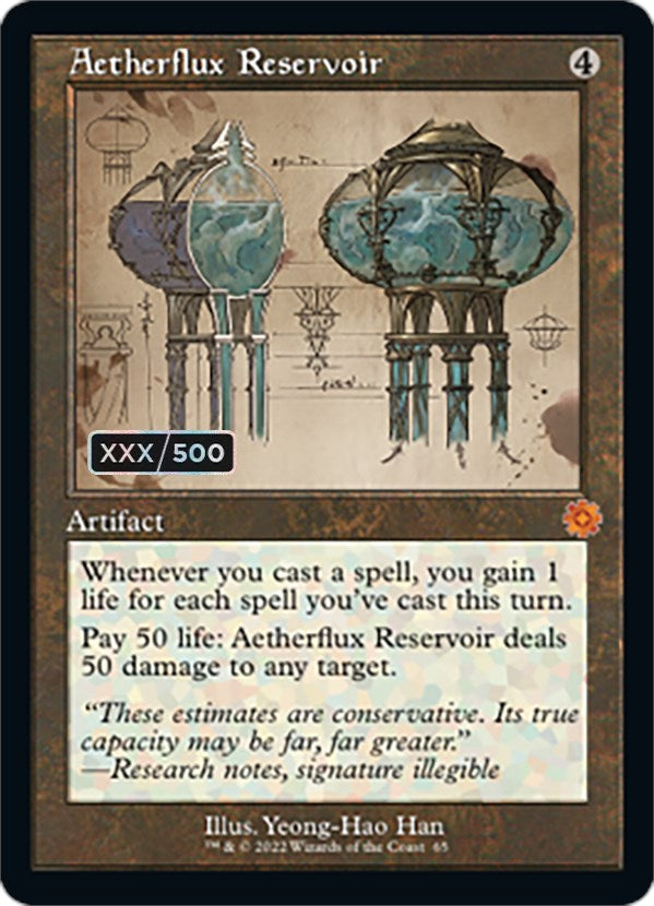 Aetherflux Reservoir (Retro Schematic) (Serialized) [The Brothers' War Retro Artifacts] | Black Swamp Games