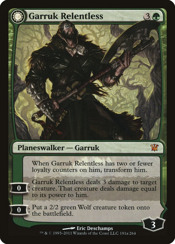 Garruk Relentless // Garruk, the Veil-Cursed [Innistrad] | Black Swamp Games