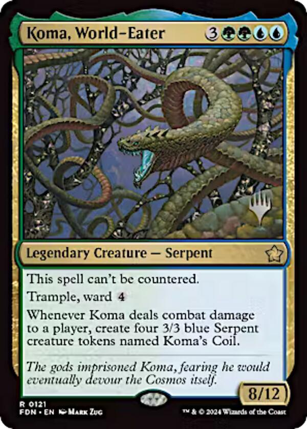 Koma, World-Eater (Promo Pack) [Aetherdrift Promos] | Black Swamp Games