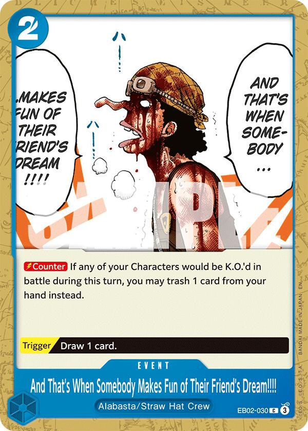And That's When Somebody Makes Fun of Their Friend's Dream!!!! [Extra Booster: Anime 25th Collection] | Black Swamp Games