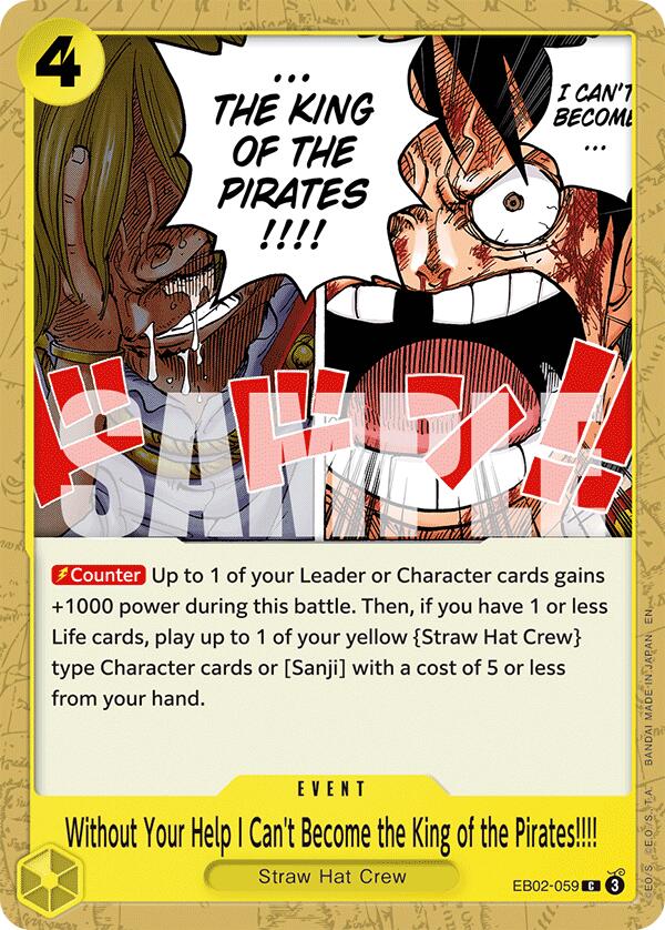 Without Your Help I Can't Become the King of the Pirates!!!! [Extra Booster: Anime 25th Collection] | Black Swamp Games