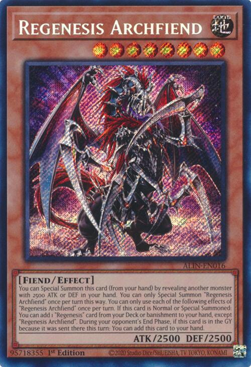 Regenesis Archfiend [ALIN-EN016] Secret Rare | Black Swamp Games