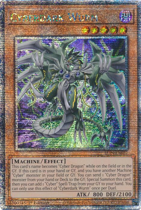 Cyberdark Wurm [ALIN-EN027] Quarter Century Secret Rare | Black Swamp Games
