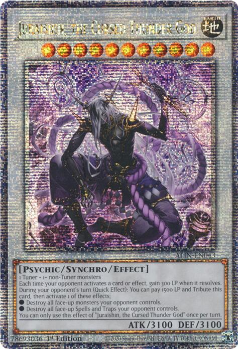 Juraishin, the Cursed Thunder God [ALIN-EN043] Quarter Century Secret Rare | Black Swamp Games